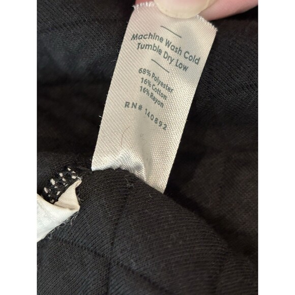 Marine Layer Sweater Mens 2XL XXL Black Quilted Soft Pullover Quarter Zip Casual - Picture 6 of 7